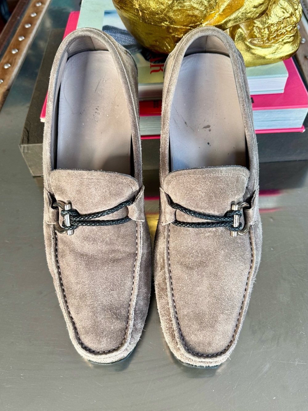 Salvatore Ferragamo Suede Gancini Driving Loafers – Men’s 10 D - Picture 15 of 16